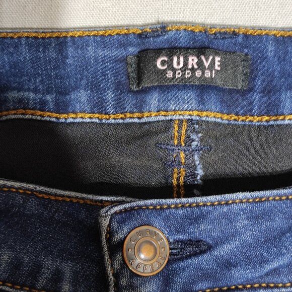 Curve appeal jeans women's size 12/31 ink blue colour essential skinny stretchy - Picture 5 of 14